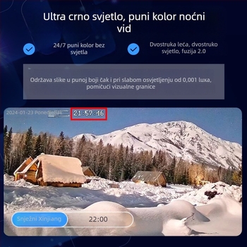 Seetong vanjska sigurnosna kamera s bojanim noćnim vidom, 1080P HD