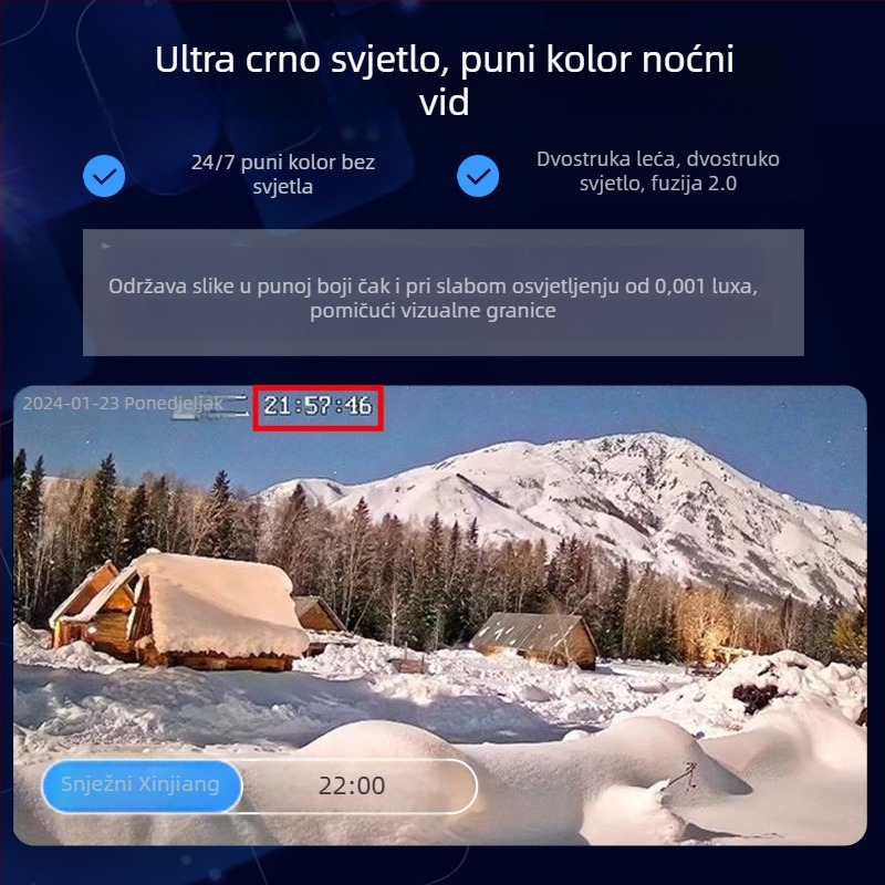 Seetong vanjska sigurnosna kamera s bojanim noćnim vidom, 1080P HD