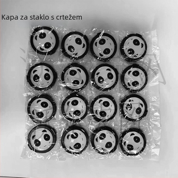 Kapa za objektiv s dizajnom panda – Cartoon Panda Lens Cover, kompatibilno s Canon EOS R5/R6/R7/R10 i 200D, bajonet veličine 43/46/49/52/55/62/67/72/77
