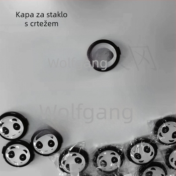 Kapa za objektiv s dizajnom panda – Cartoon Panda Lens Cover, kompatibilno s Canon EOS R5/R6/R7/R10 i 200D, bajonet veličine 43/46/49/52/55/62/67/72/77