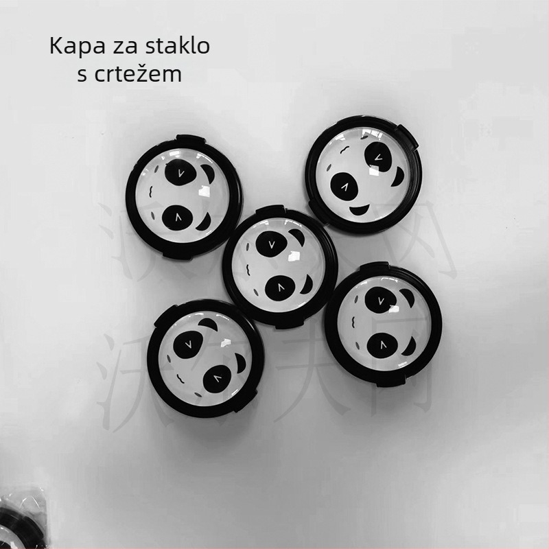Kapa za objektiv s dizajnom panda – Cartoon Panda Lens Cover, kompatibilno s Canon EOS R5/R6/R7/R10 i 200D, bajonet veličine 43/46/49/52/55/62/67/72/77
