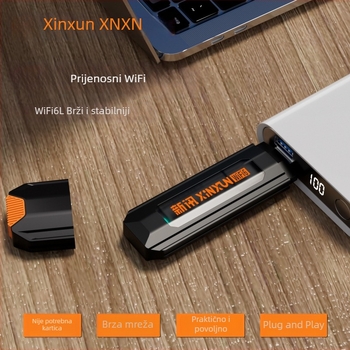 Xinxun 4G USB prenosni Wi‑Fi 6 hotspot za kuću i automobil, bežični širokopojasni internet s izravnim spojem na računalo