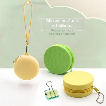 Silikonska kružna novčanik za novčiće i podatkovne kablove, gradski minimalistički stil, unisex