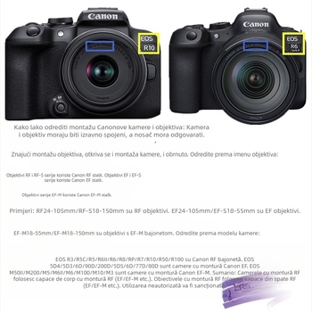 Prednja i stražnja kapica za Canon EF-M bajonet, za tijela M6II/M5/M50 – OEM obrada