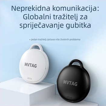 Pametni locator za kućne ljubimce, model F6; Bluetooth sučelje, kompatibilan s iOS-om, baterija 210mAh CR2032, vodootporan