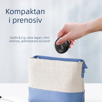 Pametni locator za kućne ljubimce, model F6; Bluetooth sučelje, kompatibilan s iOS-om, baterija 210mAh CR2032, vodootporan