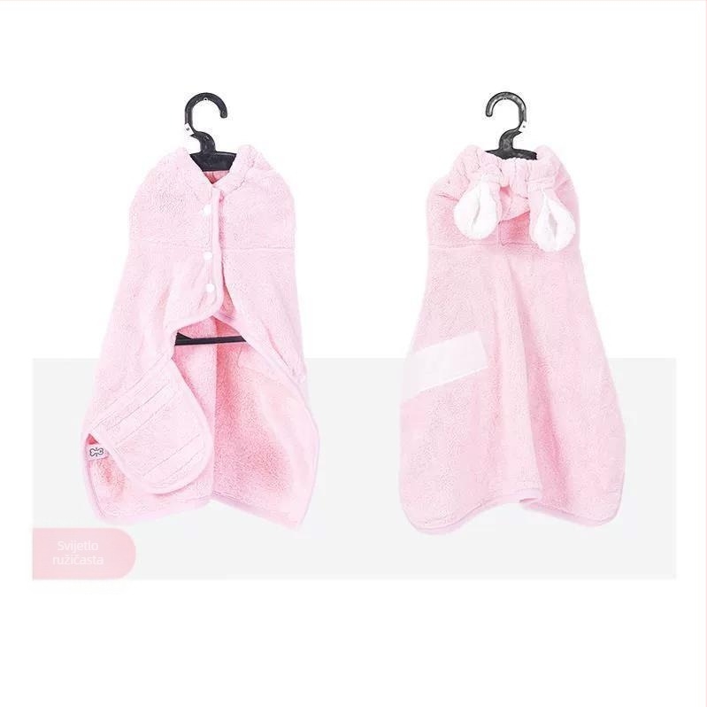 Nosivi ogrtač za kupanje kućnih ljubimaca – koral fleece, visoka apsorpcija, brzo sušenje, za pse