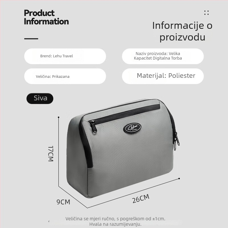 Vješena torba za skladištenje — kockasti najlonski organizator za putovanja i svakodnevnu upotrebu (višenamjenski, modernog stila)