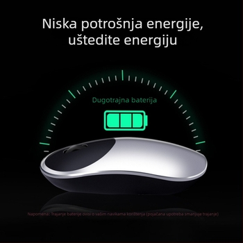 Bežični miš s dvostrukim načinom rada, tih Bluetooth miš za računalo, model 2103300