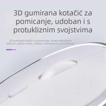 Bežični miš s dvostrukim načinom rada, tih Bluetooth miš za računalo, model 2103300