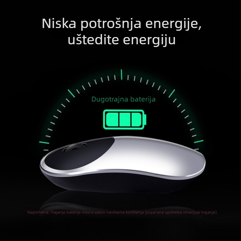Bežični miš s dvostrukim načinom rada, tih Bluetooth miš za računalo, model 2103300
