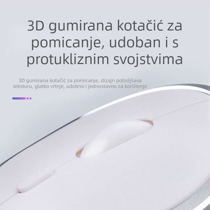 Bežični miš s dvostrukim načinom rada, tih Bluetooth miš za računalo, model 2103300