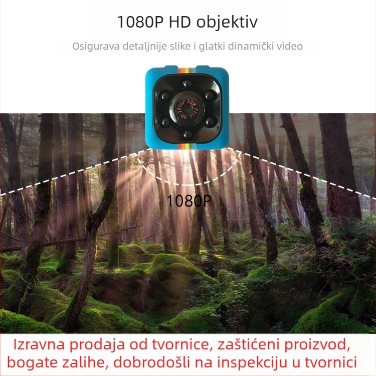 CS02 vodootporna sportska kamera, 1080p HD, izravno povezivanje Wi‑Fi hotspot, MP4 format, TF kartica, 60 minuta baterija