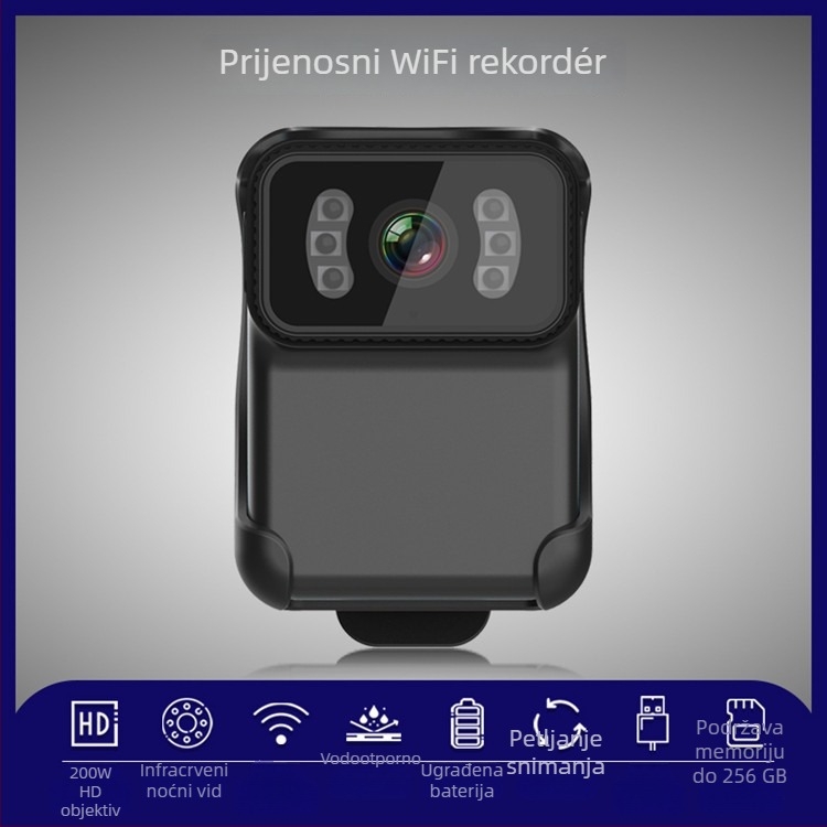 CS02 vodootporna sportska kamera, 1080p HD, izravno povezivanje Wi‑Fi hotspot, MP4 format, TF kartica, 60 minuta baterija