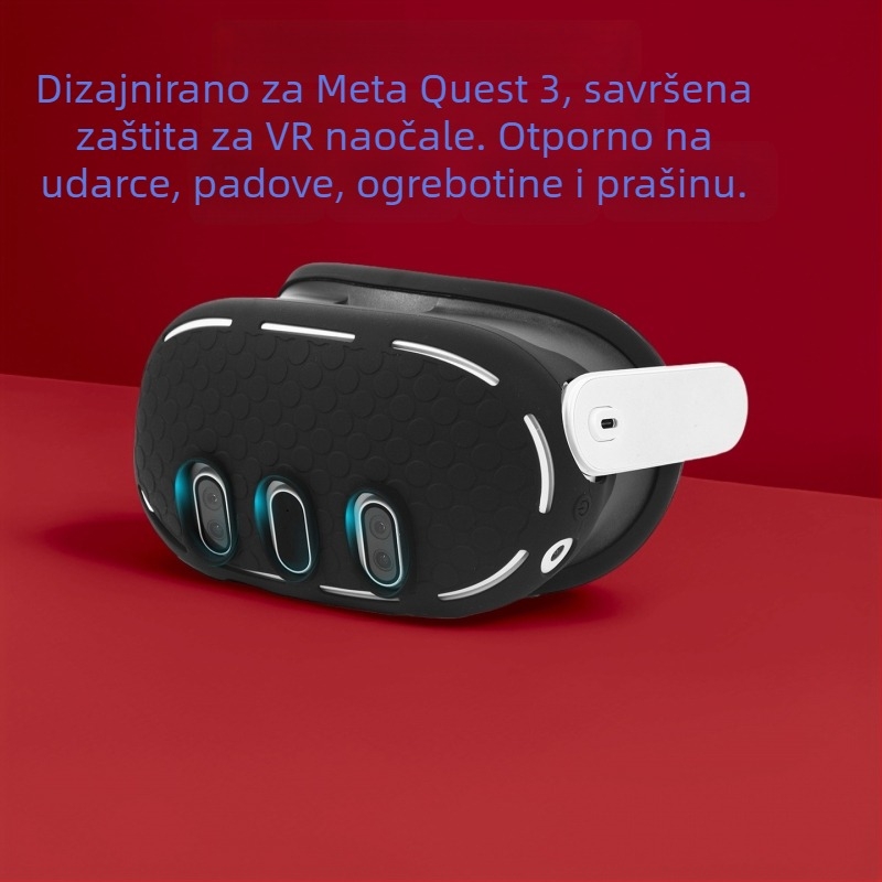 Silikonska zaštitna futrola za Meta Quest 3 – otporna na padove, periva, kompatibilna s Meta Quest 3