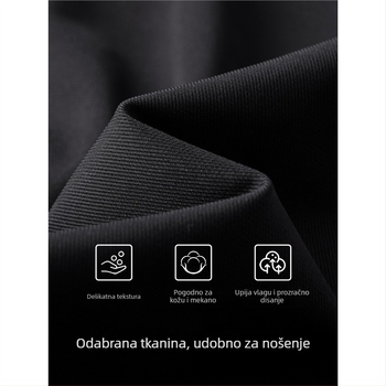Unisex radna uniforma u stilu stjuardese, chenille tkanina s elastanom, okrugli ovratnik, 3/4 rukavi, hlače dužine 3/4