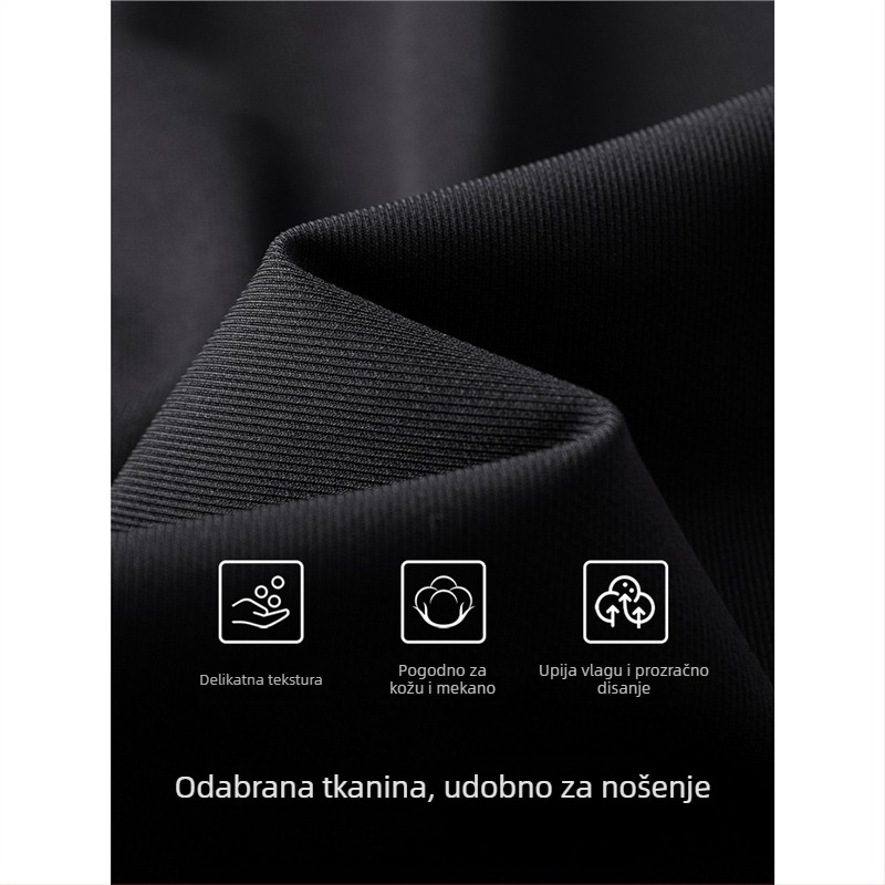 Unisex radna uniforma u stilu stjuardese, chenille tkanina s elastanom, okrugli ovratnik, 3/4 rukavi, hlače dužine 3/4