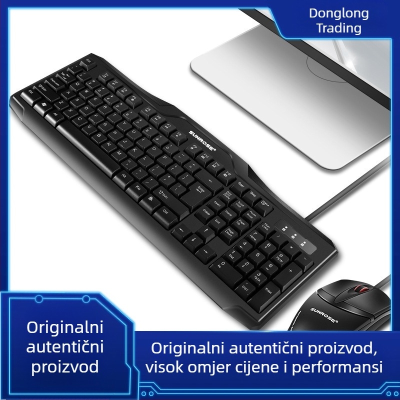 Sunrose FA-T26 žični set tipkovnice i miša, USB optički 1000dpi, kabel 1,5 m, težina 2 kg