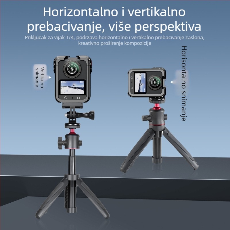 Metalni zaštitni okvir za DJI Osmo 360 panoramsku kameru – metalna konstrukcija s poklopcem za objektiv