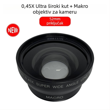 Dvostruki ultraširoki makro objektiv s fiksnim fokusom za kameru – 18 mm, F2.0, promjer filtra 52 mm, model JV-CL52
