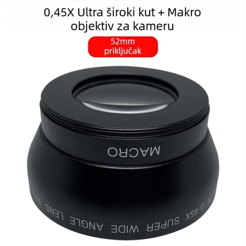 Dvostruki ultraširoki makro objektiv s fiksnim fokusom za kameru – 18 mm, F2.0, promjer filtra 52 mm, model JV-CL52