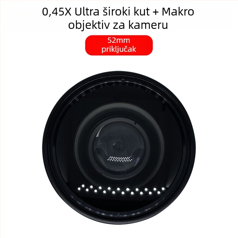 Dvostruki ultraširoki makro objektiv s fiksnim fokusom za kameru – 18 mm, F2.0, promjer filtra 52 mm, model JV-CL52