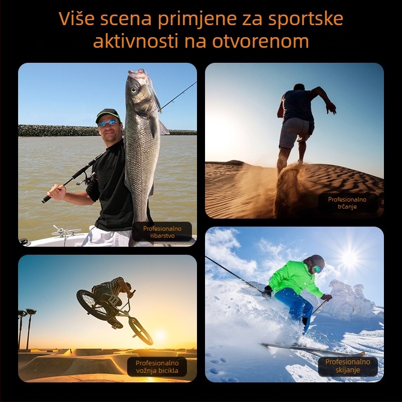 HY-X9 360° panoramska akcijska kamera za motocikl, 30 MP, TF kartica pohrana, 2.0 LCD display, 4 h trajanje baterije, ABS kućište, stabilizacija slike