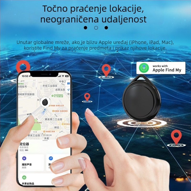 Lokalizator protiv gubitka uz Find My kompatibilnost, daljinski nadzor, ultra tanak dizajn, trajanje baterije 9–12 mjeseci
