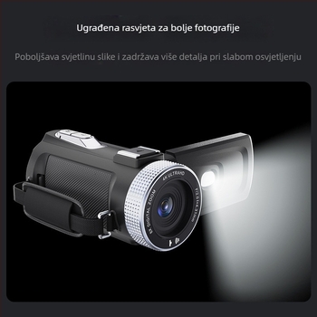 HDV900 profesionalna kamera s CMOS senzorom 12 MP, 18x optički zum, 1080p rezolucija, rotirajući 3,0‑inch LCD