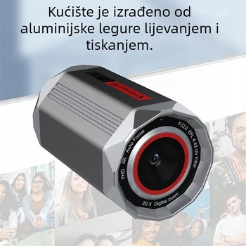 4K kamera za livestream s CMOS senzorom od 48MP, rezolucija 3840x2160, daljinski upravljač, noćno vidjenje