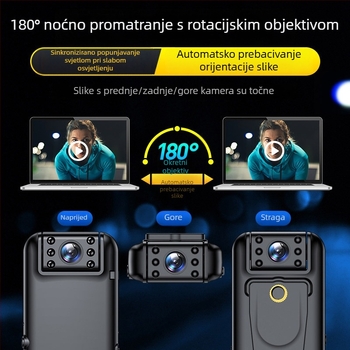 Aivalo A81 4K nosivi video rekordor s 1,3-inčnim LCD-om, TF kartom, noćnim vidom, anti-vibracijom, stražnji klip