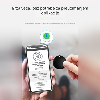 AirTag-stil lokalizator za djecu, starije i kućne ljubimce uz GPS praćenje – na ključni lanac, model JHX09, 210mAh, dimenzije 31.5×31.5×7.8mm, težina 7 g, kompatibilan s iOS