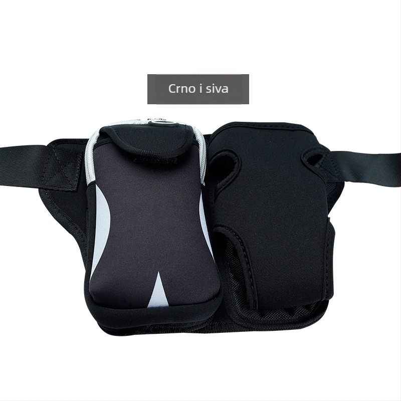 Torba za trčanje oko pojasa s pretincom za telefon, unisex, za vanjske sportove, materijal: diving cloth, podstava: poliester, proljeće 2025