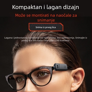 Pero-stil kamera 4K s ugrađenim mikrofonom, kompaktni videoregistrator, 4K/2K/FHD, do 256 GB pohrane, baterija oko 120 minuta, bez LCD zaslona