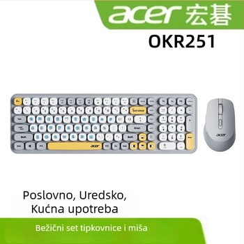 Okr251 Bežični set tipkovnice i miša – bežična tipkovnica, USB miš, 1600dpi