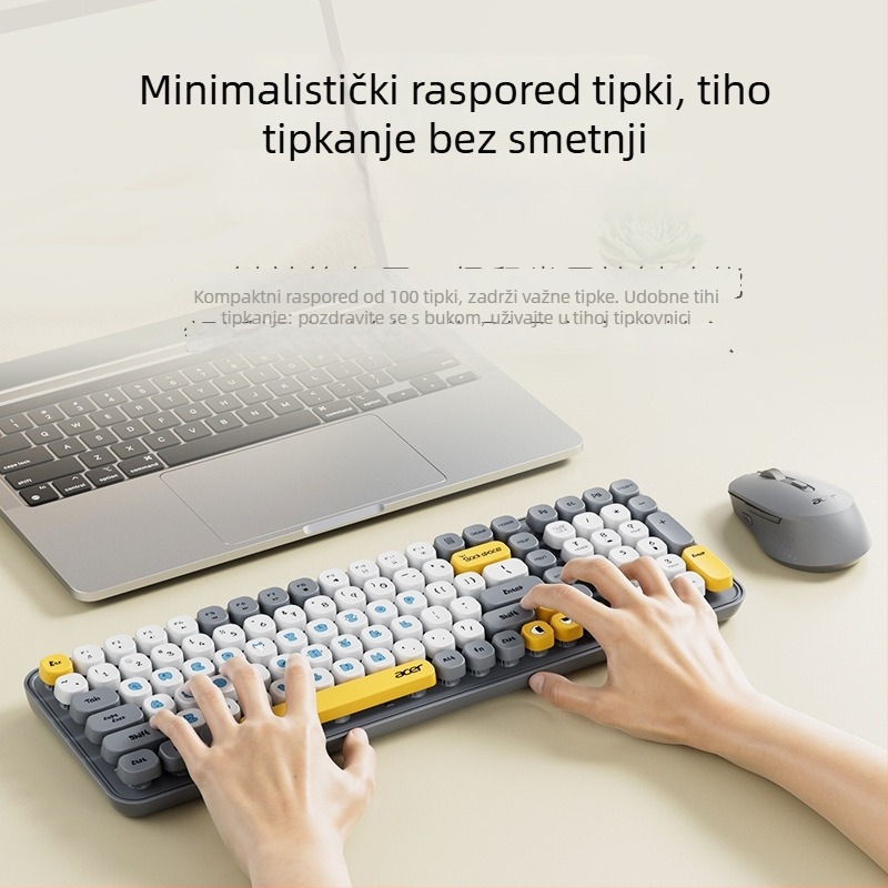 Okr251 Bežični set tipkovnice i miša – bežična tipkovnica, USB miš, 1600dpi