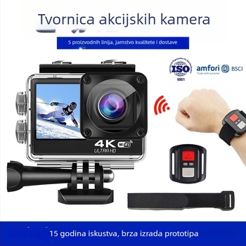 Fulijia F300AAT akcijska kamera s 2,0-inčnim LCD-om, 24 MP fotografije i video, memorijska kartica, ABS kućište, trajanje baterije 90 minuta