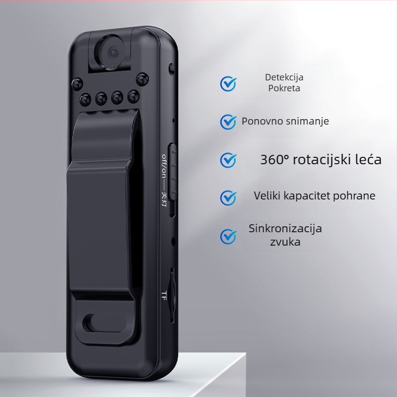 Video kamera D1 CMOS 1080p Noćno vidjenje MicroSD kartica