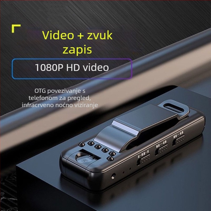 Video kamera D1 CMOS 1080p Noćno vidjenje MicroSD kartica