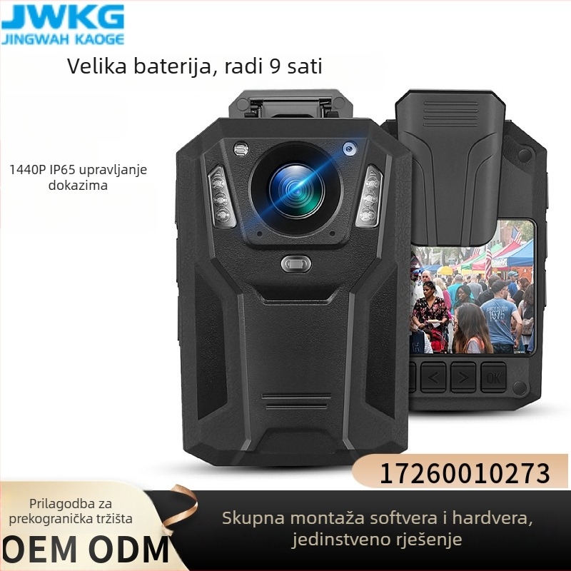 Kvázi-profesionalna nosiva sigurnosna kamera s noćnim vidom 1296P, 10x optički zum, CMOS senzor, dvostruka stabilizacija