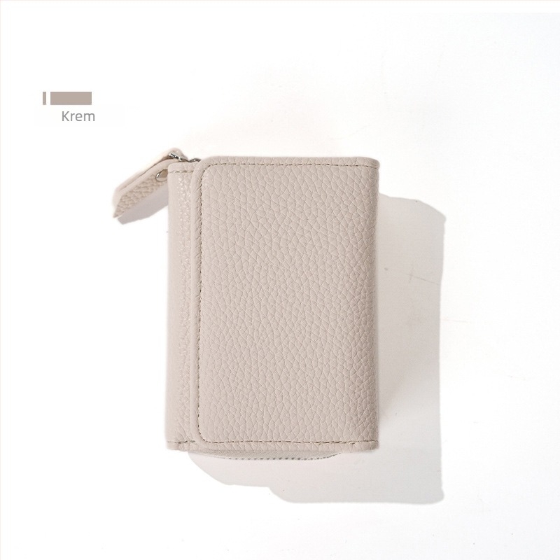 Novčanik za kovanice s lychee uzorkom, PU koža, integrirani držač kartica, unisex poslovni stil, proljeće 2025