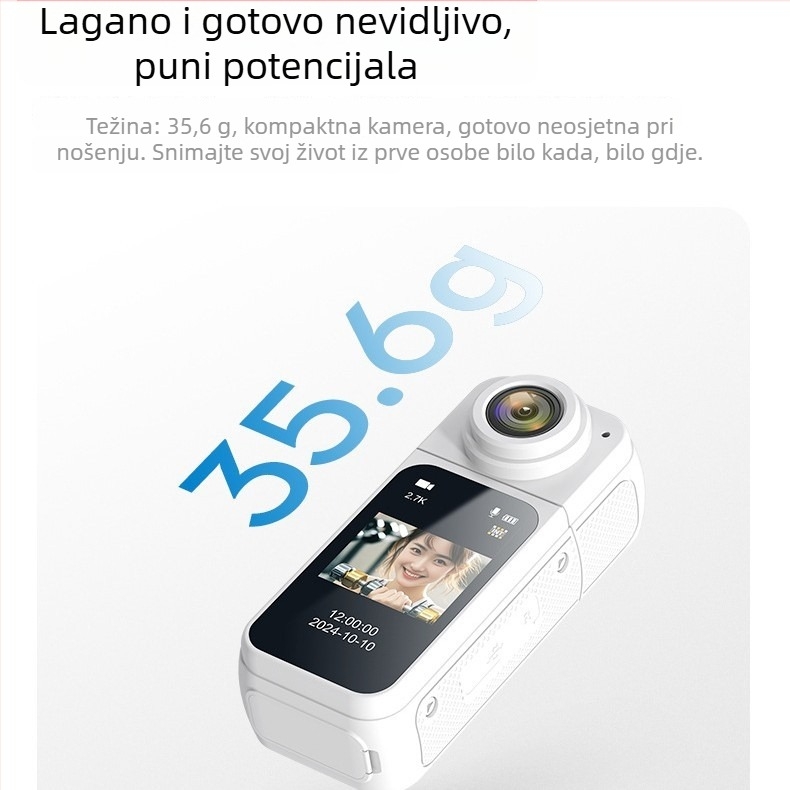S70 akcijska kamera: 2K HD video, 180° rotirajući objektiv, Wi-Fi verzija, magnetno montiranje, podrška TF kartici