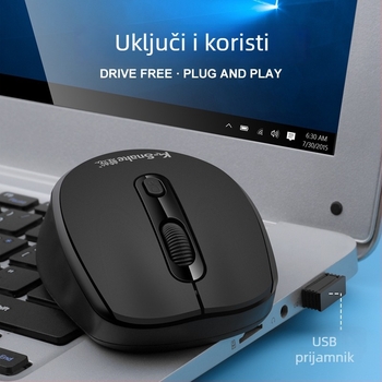Viper W500 bežični optički miš, 1600 DPI, 3 tipke, 2.4G, Plug-and-Play, ergonomski