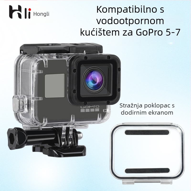 Vodootporan kućište GoPro HERO7, Acrylic-PC konstrukcija, dubina 60 m, dodirni zaslon, apsorpcija udara i otpornost na pad