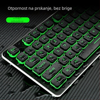 Viper WK500 bežični set tipkovnice i miša s pozadinskim osvjetljenjem, USB sučeljima, 1800 DPI, ergonomski dizajn