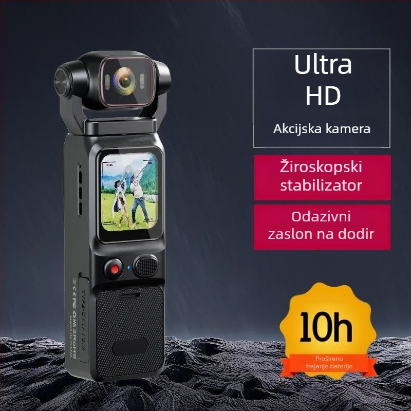 4K Ultra-Clear Pocket3 sportska kamera, model L18, 1.69" LCD zaslon, TF kartom pohrana, 7 sati baterije, pogodna za off-road, staze i gradsko vožnju bicikla