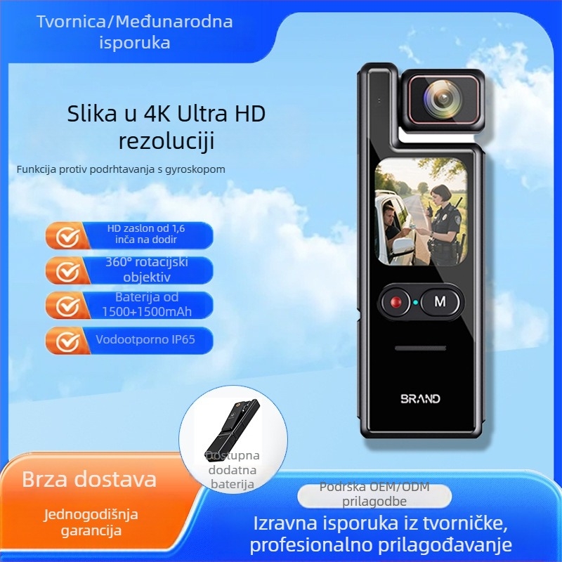 4K Ultra HD vodootporna akcijska kamera s žiroskopom za stabilizaciju, Wi-Fi dodirni zaslon i rotirajući objektiv