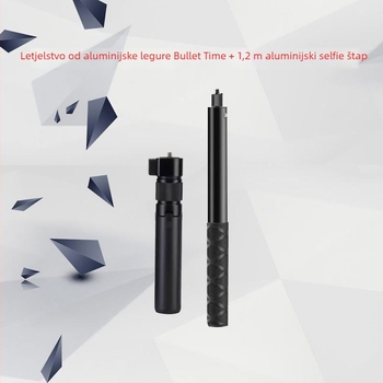 Insta360 X5/X4/X3 kompatibilna nevidljiva selfie štapa s rotirajućim držalom za bullet time — produžni štap (KM-78; aluminijska legura; 7 dijelova; univerzalno; maksimalno opterećenje ispod 2 kg)
