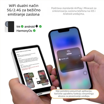 Dijelič zaslona za pametne telefone s Bluetoothom, model T1 Selfie, ABS materijal, kompatibilan s iPadom, maksimalna nosivost ispod 2 kg.