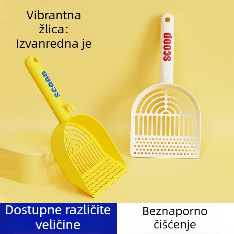 Lopatica za mačji pesak s zaobljenim rubovima — izravna nabava od proizvođača, pogodna za poklon